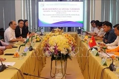 The Global Trade and Technology Council of India (GTTCI) holds a working session with Kien Giang province to explore investment cooperation opportunities in the province. (Photo: VNA)