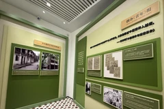 Thanh Nien Newspaper and artifacts marking its inception on display the historic site of the Headquarters of the Vietnam Revolutionary Youth League in Guangzhou (China). (Photo: VNA)